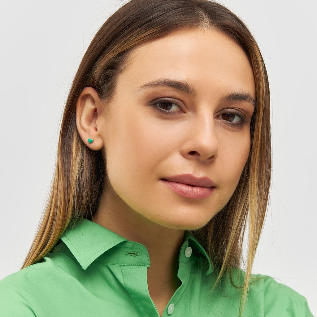 LULU Copenhagen Love U earring 1 pcs Ear stud, 1 pcs Light Green