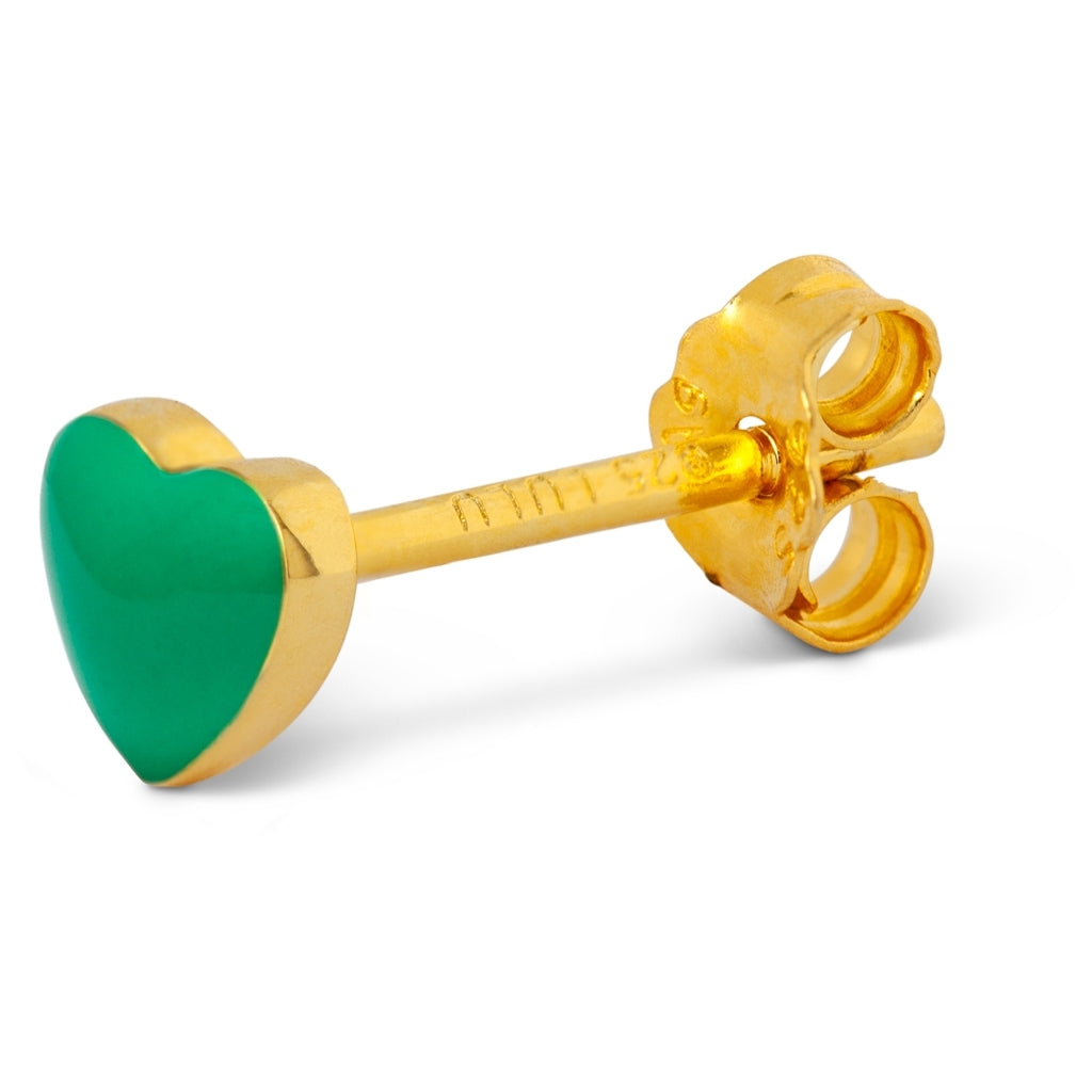 LULU Copenhagen Love U earring 1 pcs Ear stud, 1 pcs Light Green