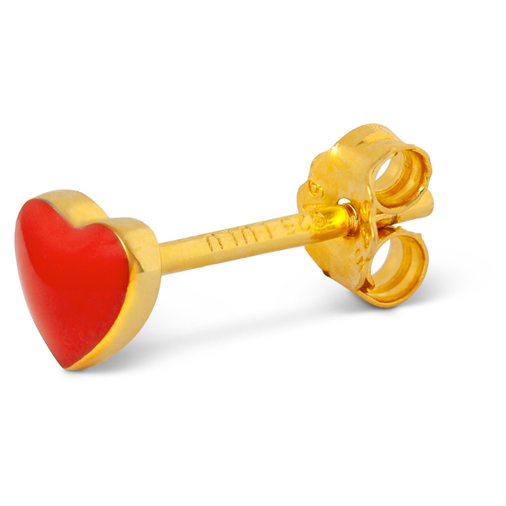 LULU Copenhagen Love U earring 1 pcs Ear stud, 1 pcs Red