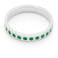 Pattern Ring silver - Light Green