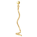 Topping Short Swirl earring 1 pcs - Gold plated