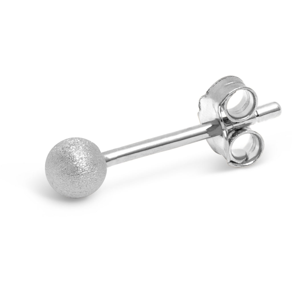 LULU Copenhagen Ball Brushed earring 1 pcs Ear stud, 1 pcs Silver