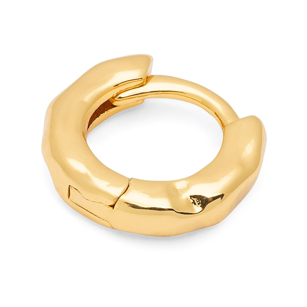LULU Copenhagen Basic Rough Hoops pair Hoops Gold plated