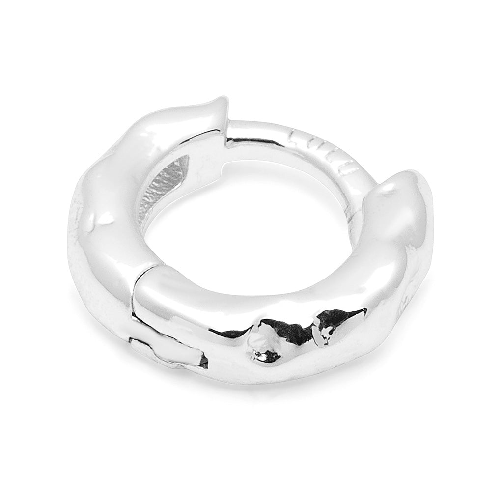 LULU Copenhagen Basic Rough Hoops pair Hoops Silver Plated
