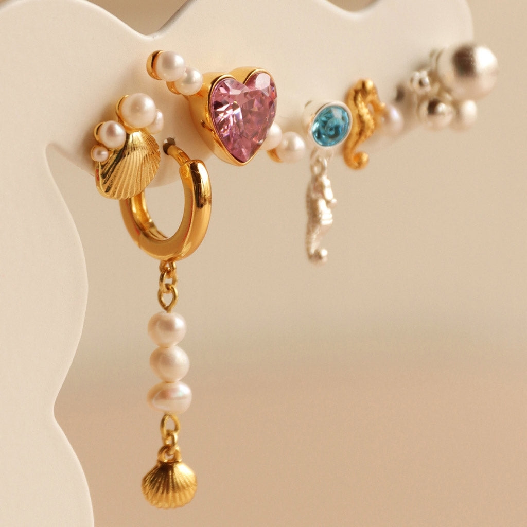 LULU Copenhagen Beach earring 1 pcs Ear stud, 1 pcs Gold plated