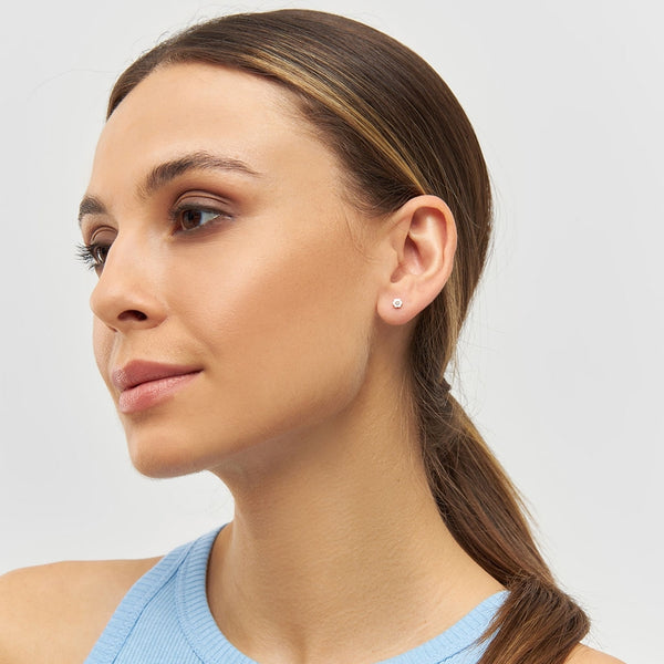 LULU Copenhagen Blomst 1 pcs silver Ear stud, 1 pcs Peach