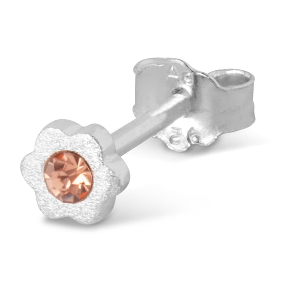 LULU Copenhagen Blomst 1 pcs silver Ear stud, 1 pcs Peach