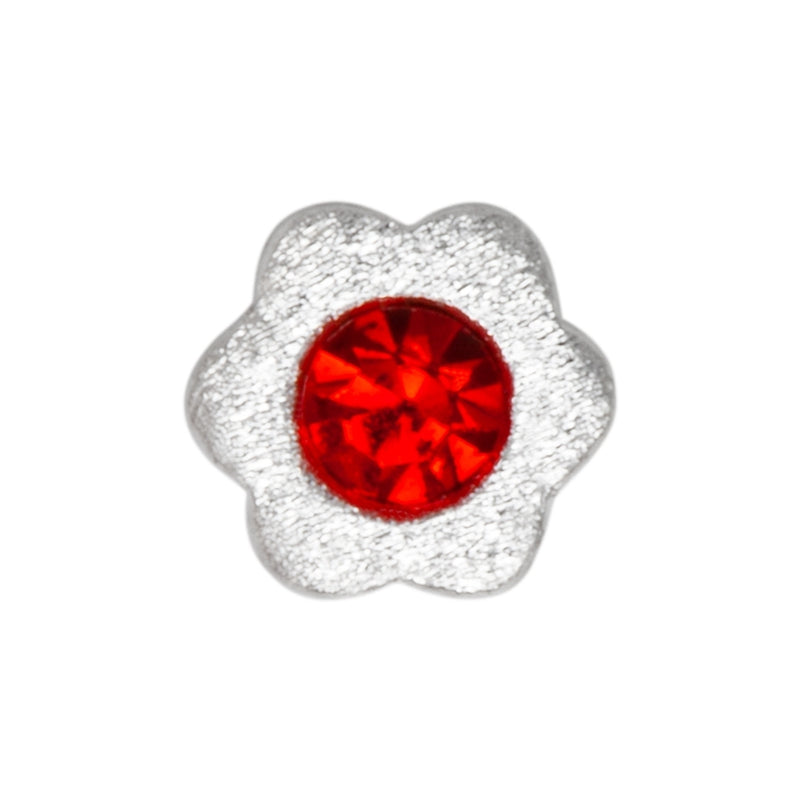 LULU Copenhagen Blomst 1 pcs silver Ear stud, 1 pcs Red