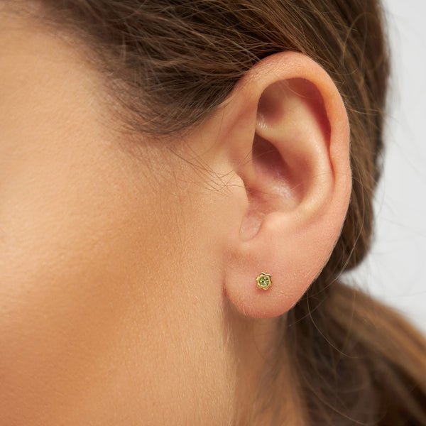 LULU Copenhagen Blomst Shiny 1 pcs Ear stud, 1 pcs Light Green