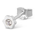 Blomst earring 1 pcs - White