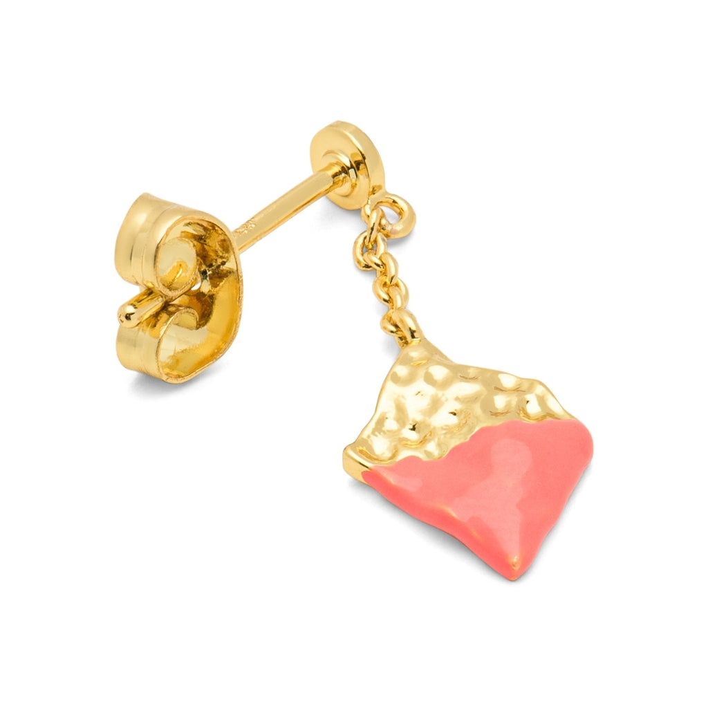 LULU Copenhagen Boheme Dipped earring 1 pcs Ear stud, 1 pcs Orange/Coral