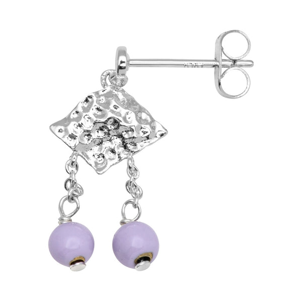 LULU Copenhagen Boheme Purple 1 pcs silver plated Ear stud, 1 pcs Purple