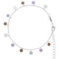 Boho Bracelet silver plated - Mocha Mousse/Purple