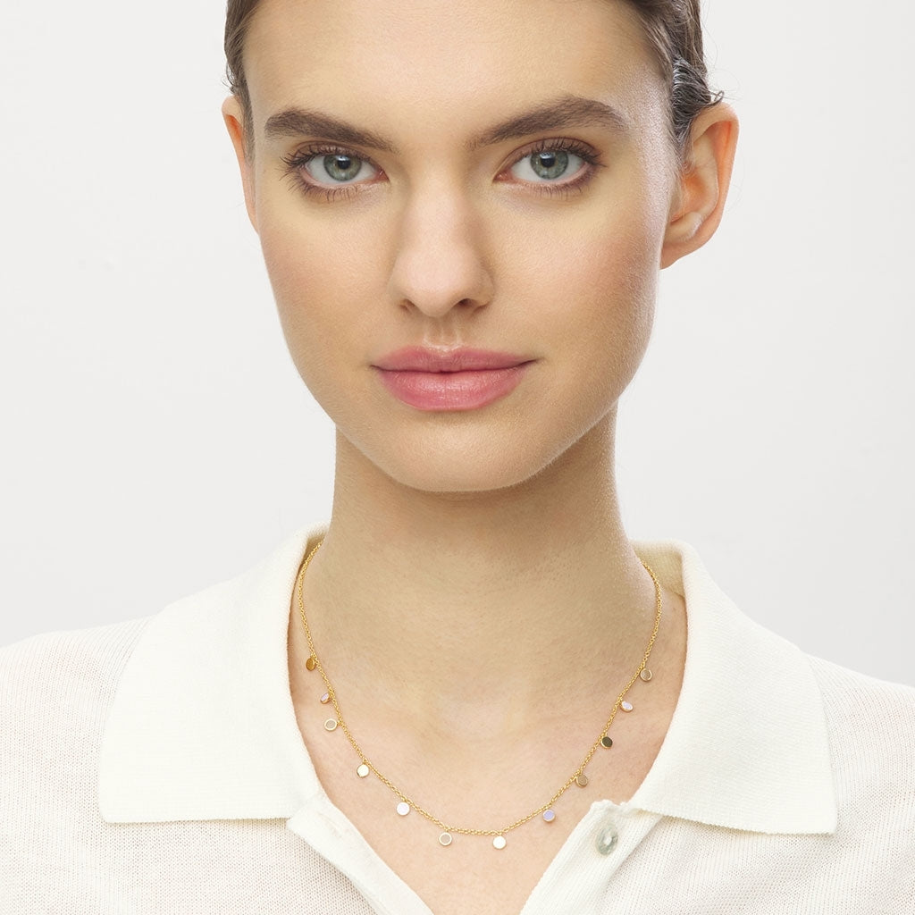 LULU Copenhagen Boho Necklace gold plated Necklaces Mocha Mousse/Purple