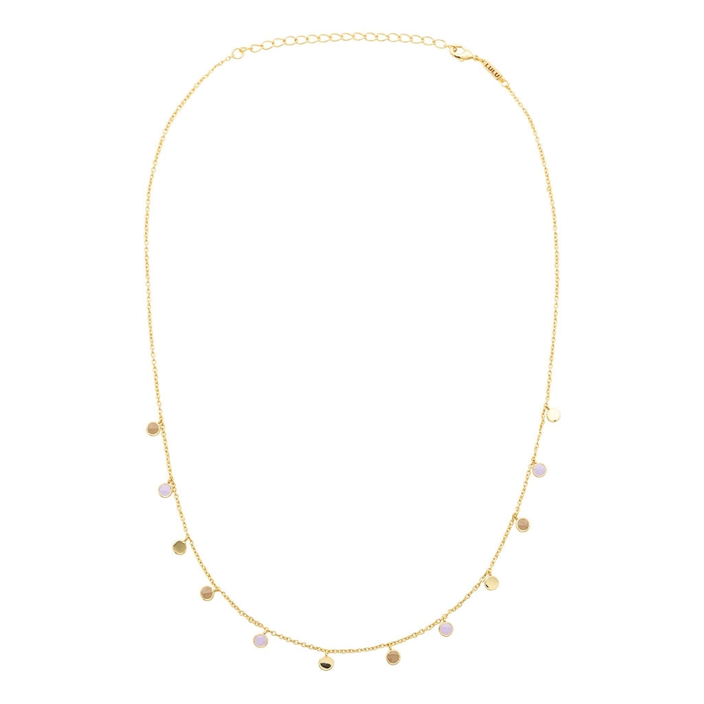 LULU Copenhagen Boho Necklace gold plated Necklaces Mocha Mousse/Purple