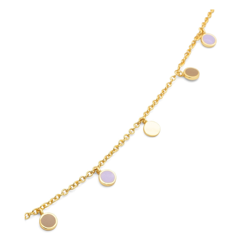 LULU Copenhagen Boho Necklace gold plated Necklaces Mocha Mousse/Purple