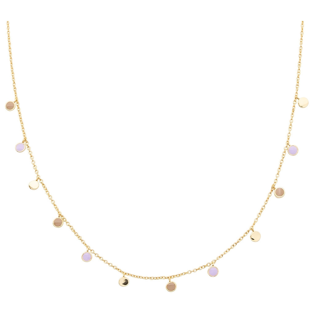 LULU Copenhagen Boho Necklace gold plated Necklaces Mocha Mousse/Purple