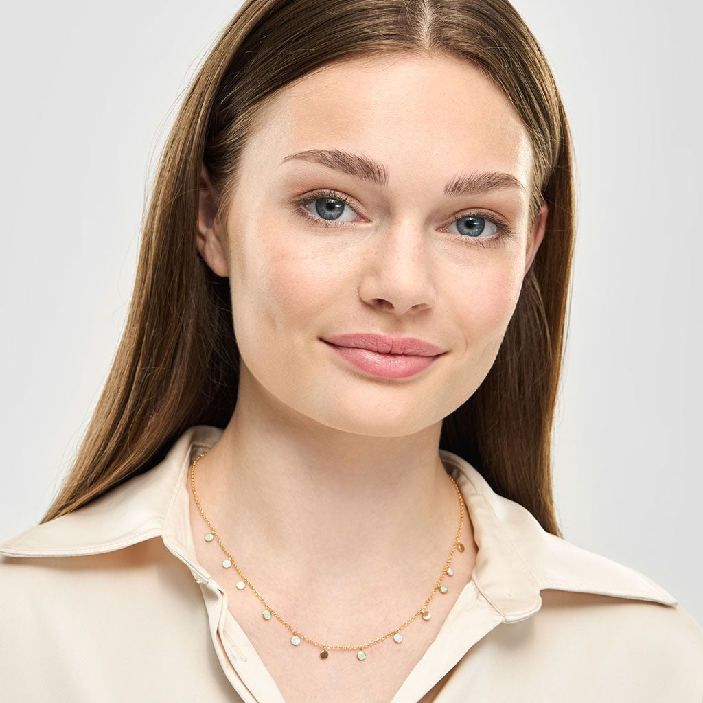 LULU Copenhagen Boho Necklace gold plated Necklaces Skyride Blue/Seasalt Green