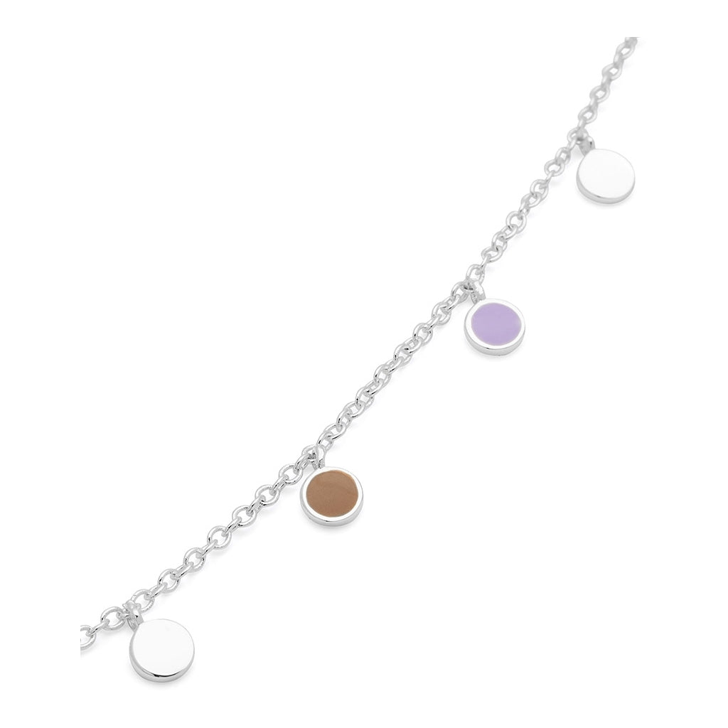 LULU Copenhagen Boho Necklace silver plated Necklaces Mocha Mousse/Purple