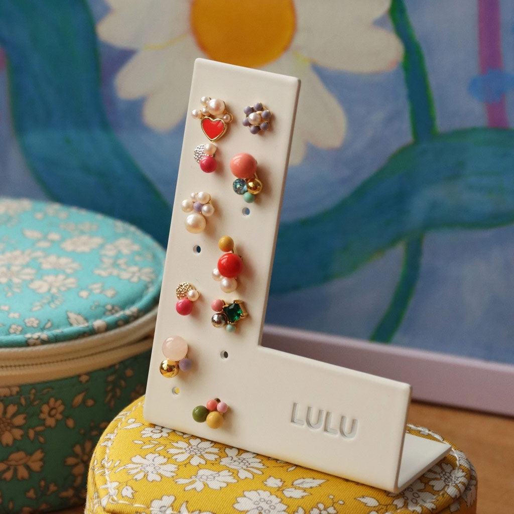 LULU Copenhagen Bouquet Burnt Coral earring 1 pcs Ear stud, 1 pcs Gold plated