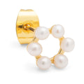 Bouquet Circle earring 1 pcs - Gold plated