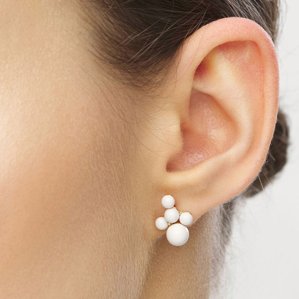 LULU Copenhagen Bouquet Cloud earring 1 pcs Ear stud, 1 pcs Coconut Milk