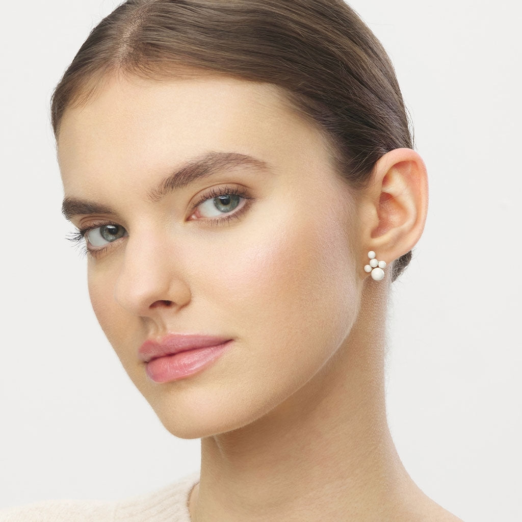LULU Copenhagen Bouquet Cloud earring 1 pcs Ear stud, 1 pcs Coconut Milk