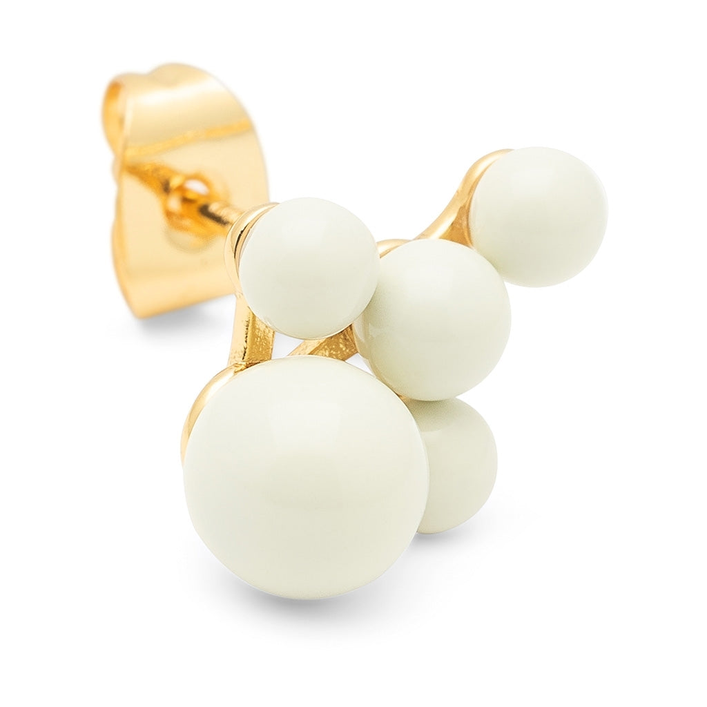 LULU Copenhagen Bouquet Cloud earring 1 pcs Ear stud, 1 pcs Coconut Milk
