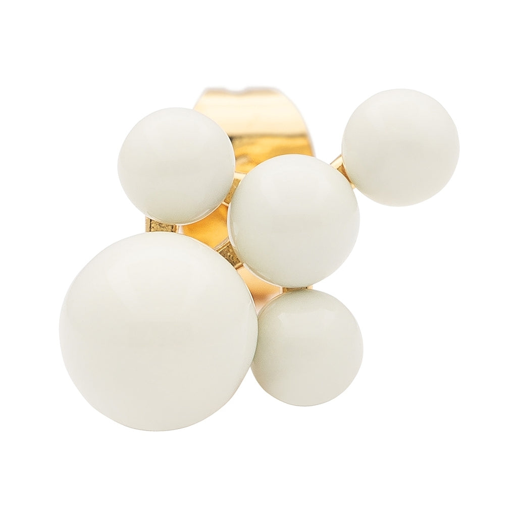 LULU Copenhagen Bouquet Cloud earring 1 pcs Ear stud, 1 pcs Coconut Milk