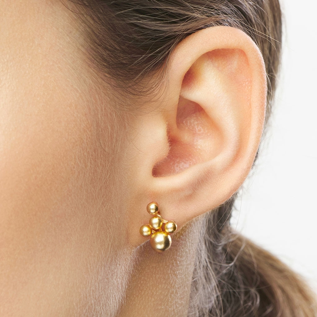 LULU Copenhagen Bouquet Cloud earring 1 pcs Ear stud, 1 pcs Gold plated