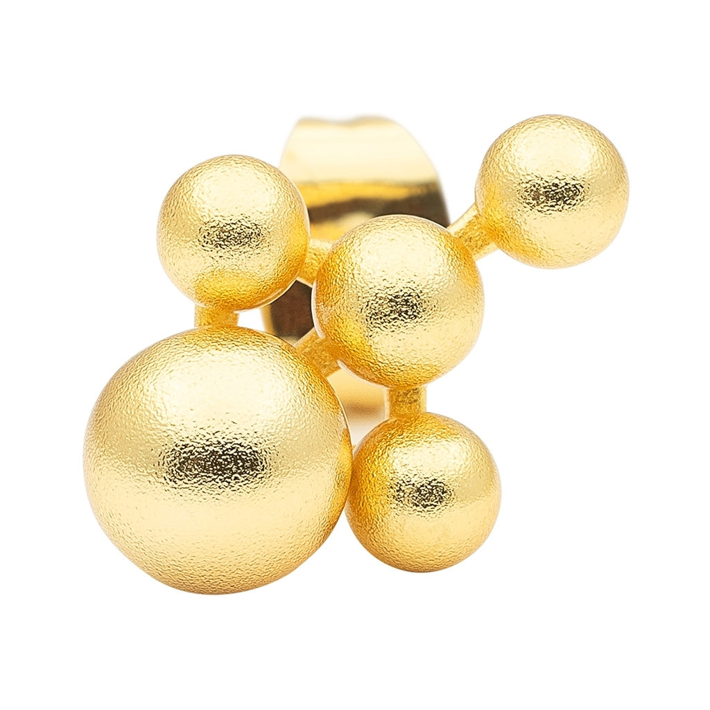 LULU Copenhagen Bouquet Cloud earring 1 pcs Ear stud, 1 pcs Gold plated