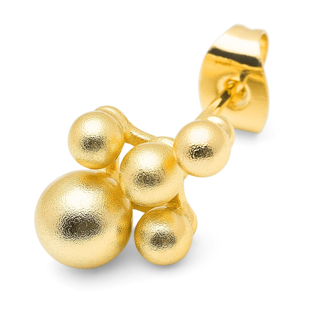 LULU Copenhagen Bouquet Cloud earring 1 pcs Ear stud, 1 pcs Gold plated