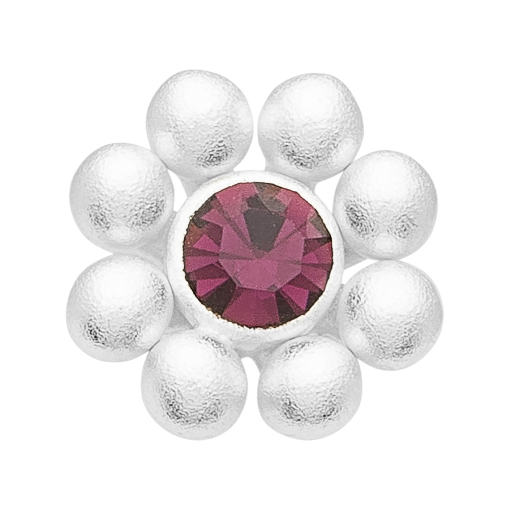 LULU Copenhagen Bouquet Crystal Flower earring 1 pcs Ear stud, 1 pcs Amethyst