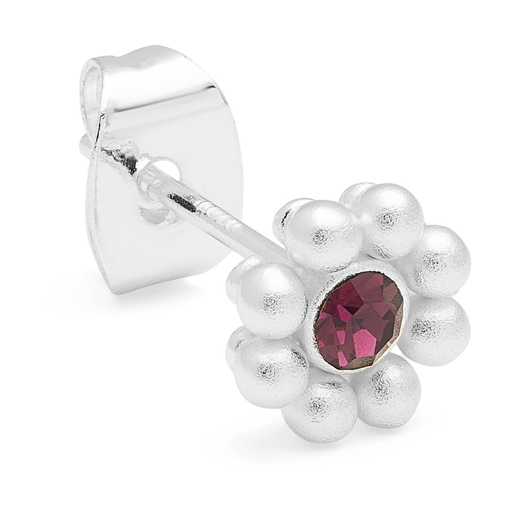 LULU Copenhagen Bouquet Crystal Flower earring 1 pcs Ear stud, 1 pcs Amethyst
