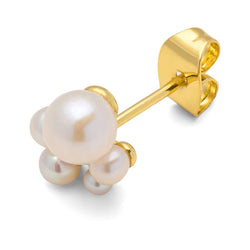 LULU Copenhagen Bouquet Pearls 1 pcs gold plated Ear stud, 1 pcs Lavender