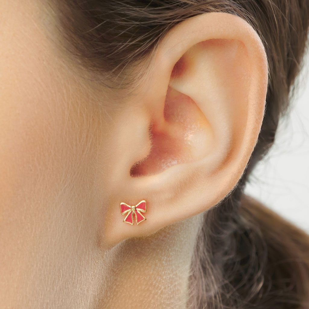 LULU Copenhagen Bow earring 1 pcs Ear stud, 1 pcs Gold plated