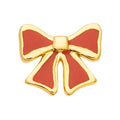Bow earring 1 pcs - Gold plated