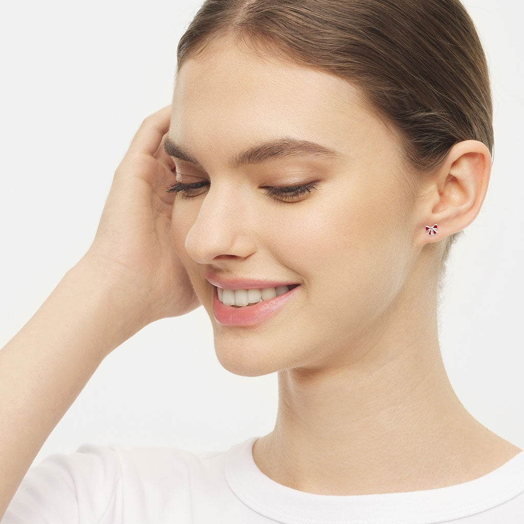 LULU Copenhagen Bow earring 1 pcs Ear stud, 1 pcs Silver Plated