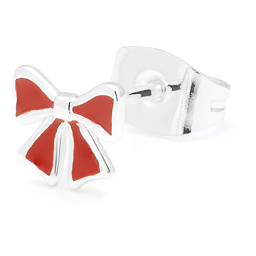 LULU Copenhagen Bow earring 1 pcs Ear stud, 1 pcs Silver Plated