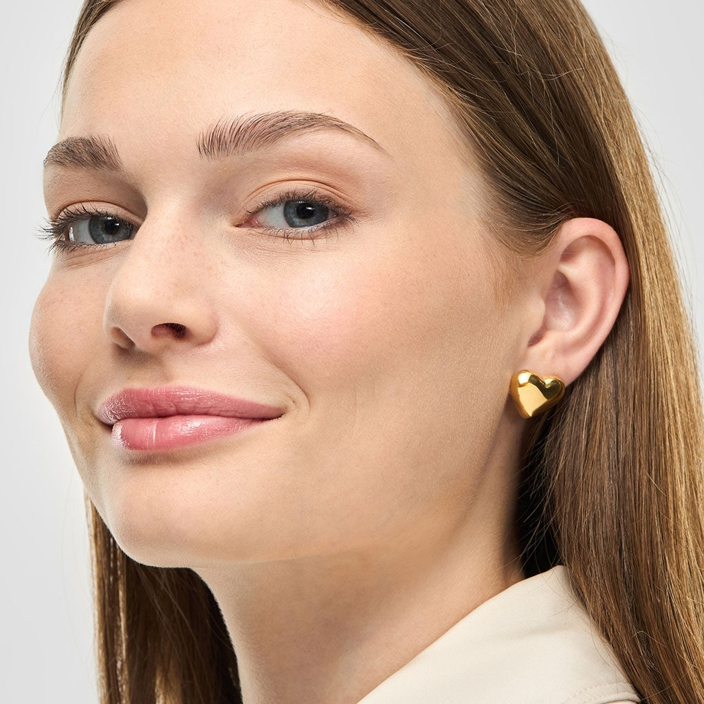 LULU Copenhagen Bubble Heart earring 1 pcs Ear stud, 1 pcs Gold plated