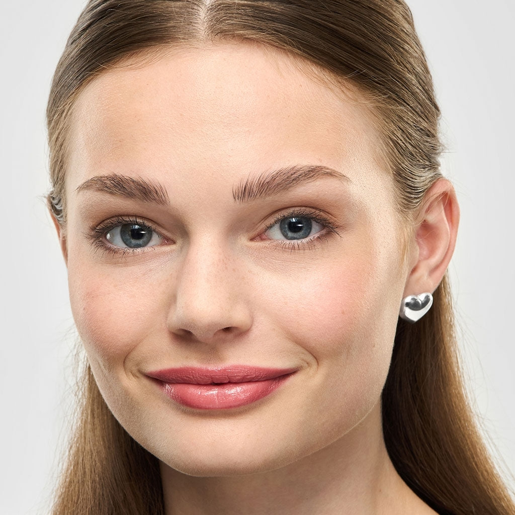 LULU Copenhagen Bubble Heart earring 1 pcs Ear stud, 1 pcs Silver Plated
