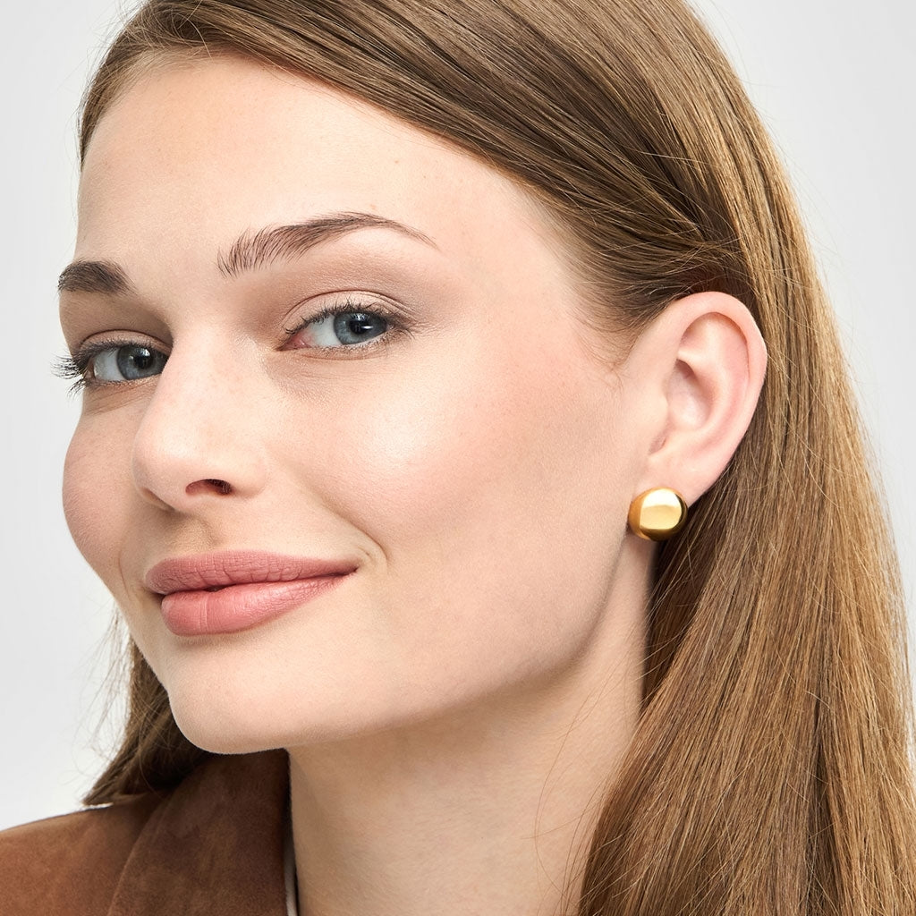 LULU Copenhagen Bubble Round earring 1 pcs Ear stud, 1 pcs Gold plated
