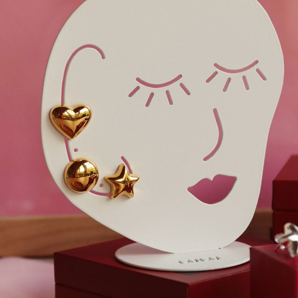 LULU Copenhagen Bubble Round earring 1 pcs Ear stud, 1 pcs Gold plated