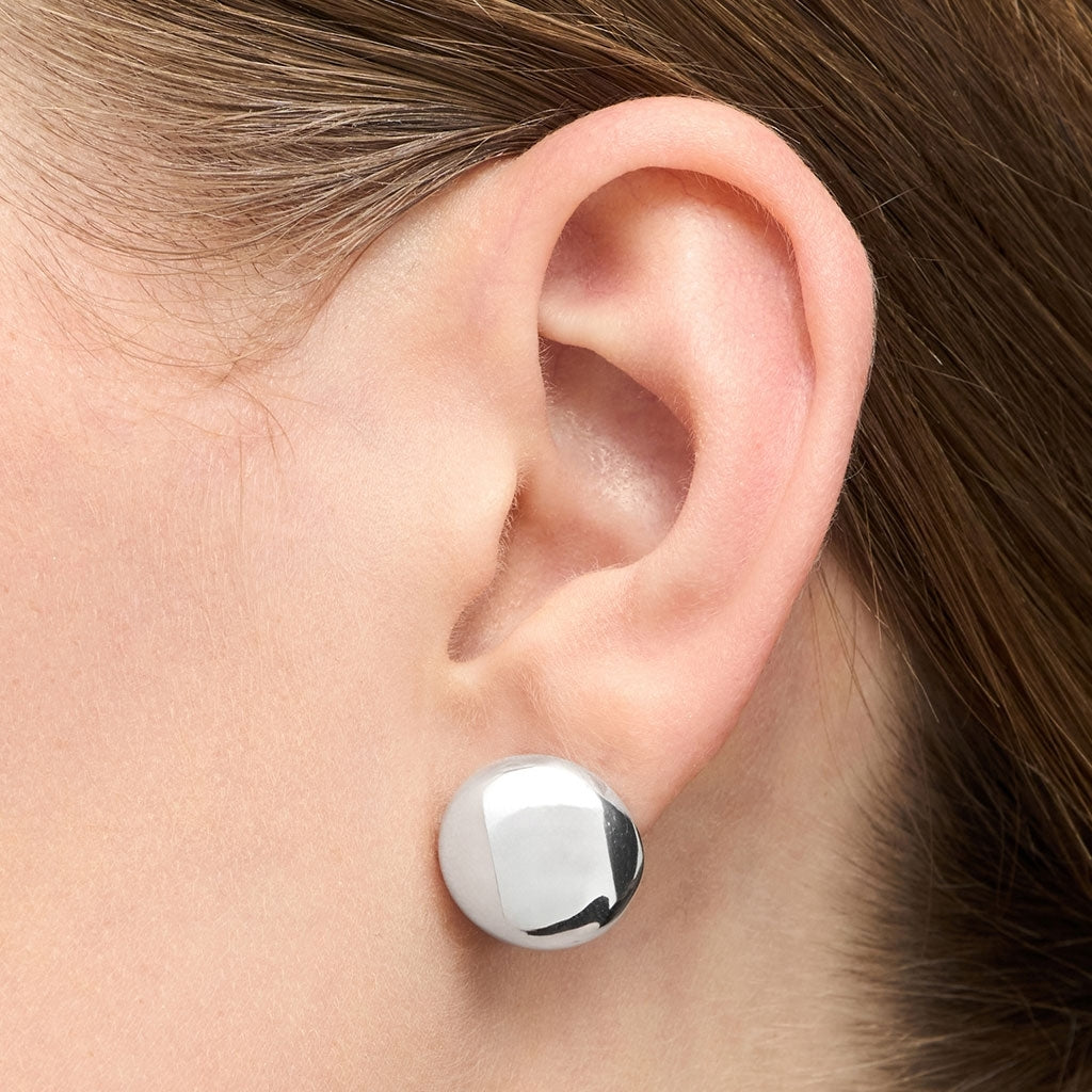 LULU Copenhagen Bubble Round earring 1 pcs Ear stud, 1 pcs Silver Plated