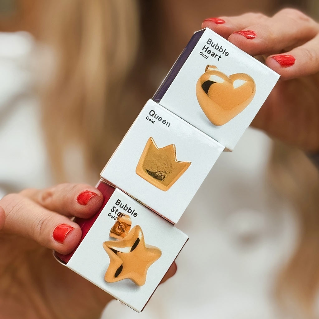 LULU Copenhagen Bubble Star earring 1 pcs Ear stud, 1 pcs Gold plated