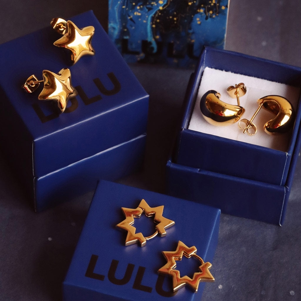 LULU Copenhagen Bubble Star earring 1 pcs Ear stud, 1 pcs Gold plated