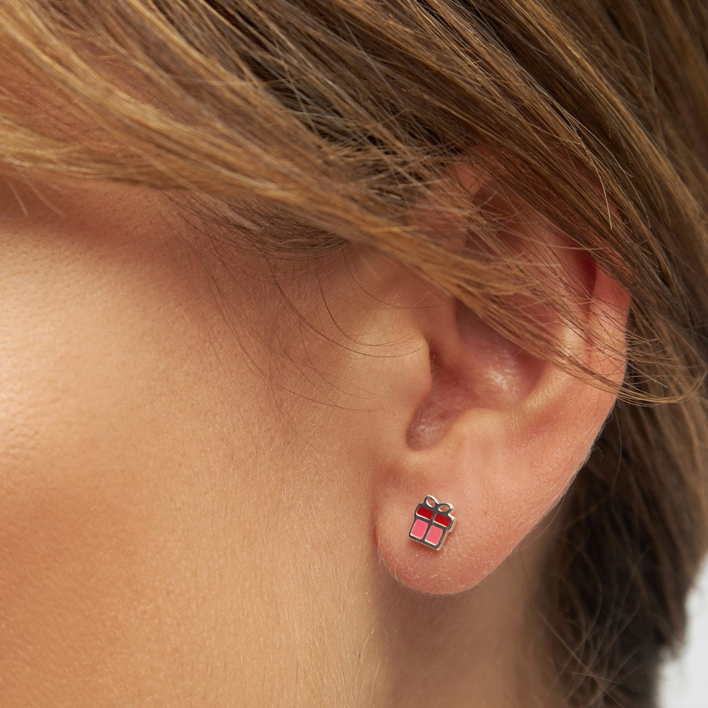 LULU Copenhagen Christmas Gift earring 1 pcs Ear stud, 1 pcs Silver Plated