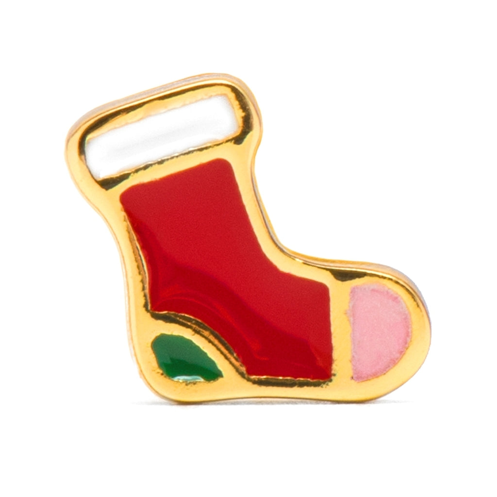 LULU Copenhagen Christmas Sock earring 1 pcs Ear stud, 1 pcs Gold plated