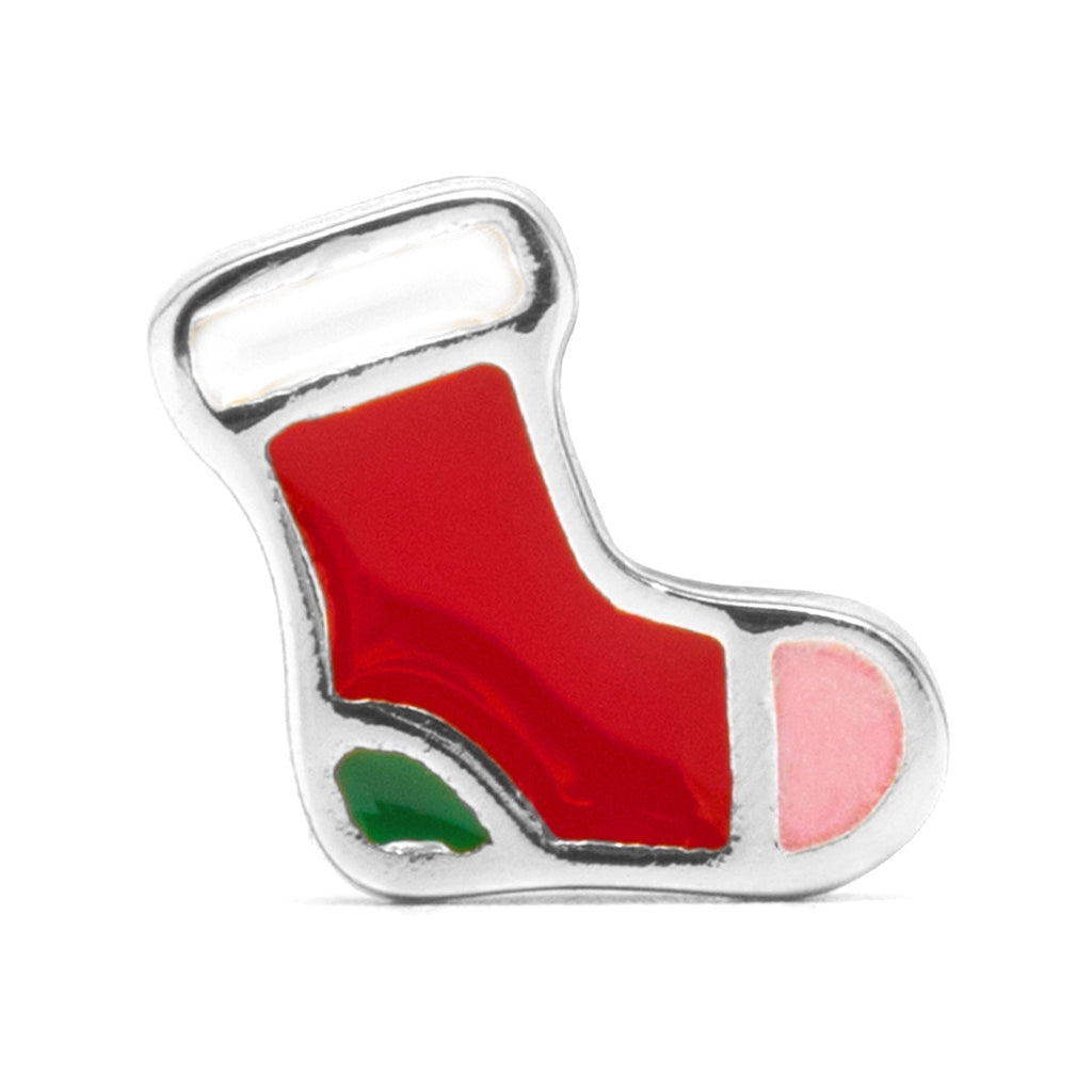 LULU Copenhagen Christmas Sock earring 1 pcs Ear stud, 1 pcs Silver Plated