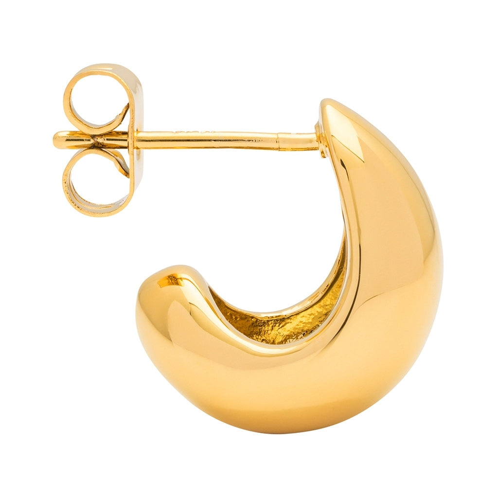 LULU Copenhagen Chunky Drop Hoops pair Hoops Gold plated